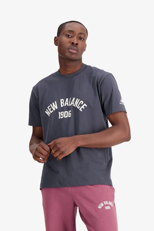 New Balance Erkek Gri T-Shirt MNT1406-ANT - 1