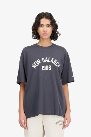 New Balance Kadın Gri T-Shirt WNT1406-ANT 