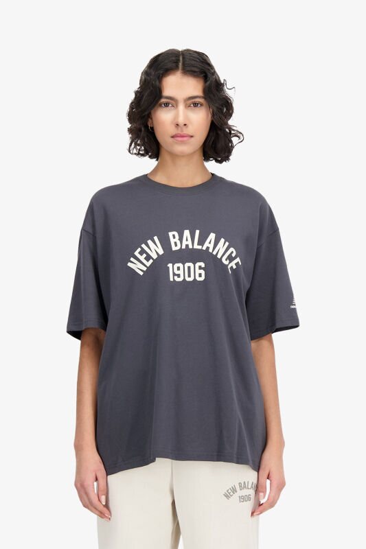 New Balance Kadın Gri T-Shirt WNT1406-ANT - 1