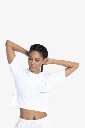 New Balance Lifestyle Kadın Beyaz T-Shirt WNT1340-WT1 - 2