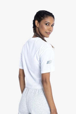 New Balance Lifestyle Kadın Beyaz T-Shirt WNT1340-WT1 - 5