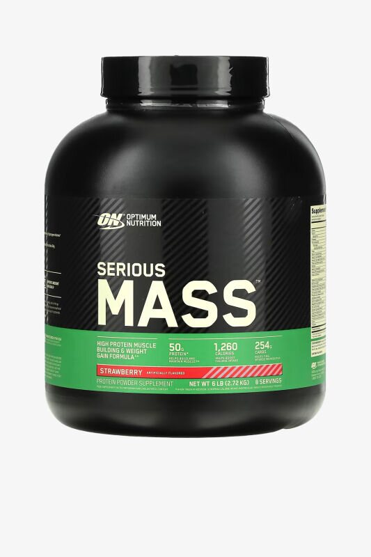 Optimum Nutrition Serious Mass Strawberry 6 Lbs Protein OPT030 - 1