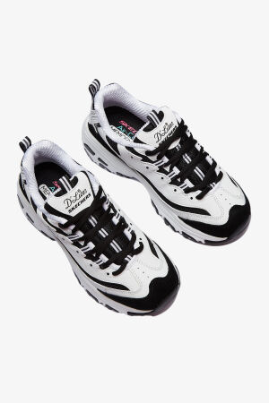Skechers D Lites March Forward Kad n Beyaz Sneaker 13148 WBK Sneaker Gunluk Giyim Skechers