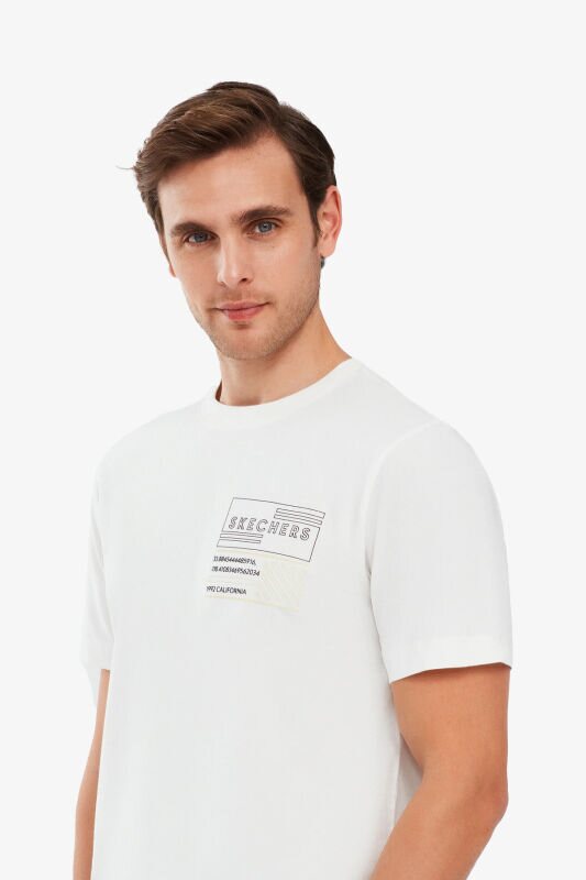 Skechers Graphic Erkek Bej T-Shirt S241066-102 - 3
