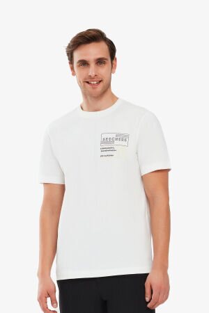 Skechers Graphic Erkek Bej T-Shirt S241066-102 - 1