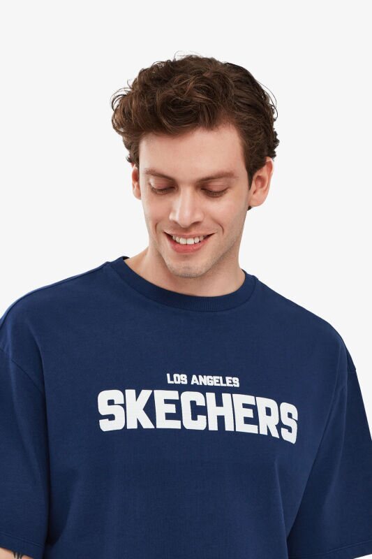 Skechers Graphic Erkek Lacivert T-Shirt S241070-410 - 4