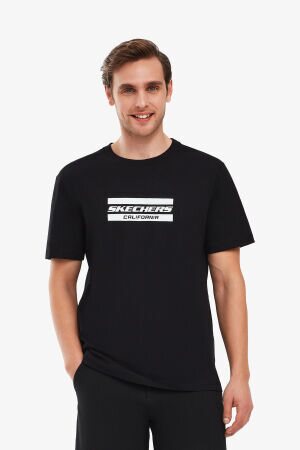Skechers Graphic Erkek Siyah T-Shirt S241056-001 - 1