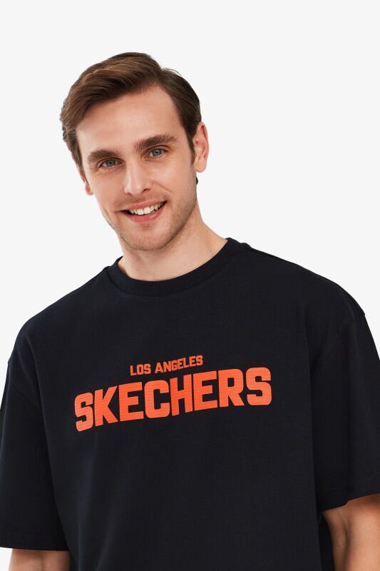 Skechers Graphic Erkek Siyah T-Shirt S241070-001 - 3