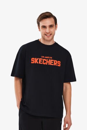 Skechers Graphic Erkek Siyah T-Shirt S241070-001 - 1