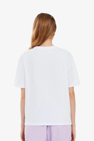Skechers Graphic Kadın Beyaz T-Shirt S241012-100 - 4