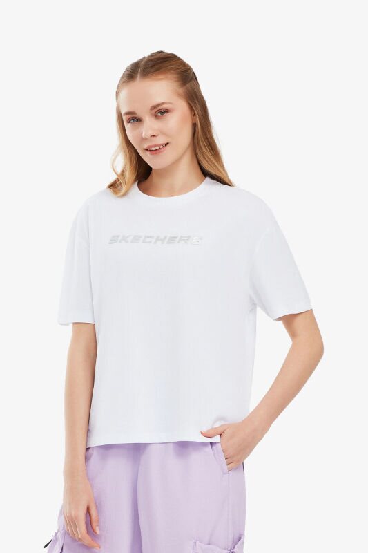 Skechers Graphic Kadın Beyaz T-Shirt S241012-100 - 1