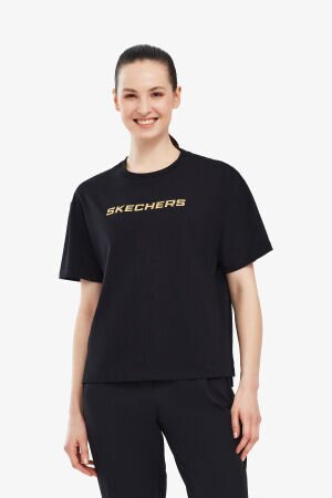 Skechers Graphic Kadın Siyah T-Shirt S241012-001 - 1