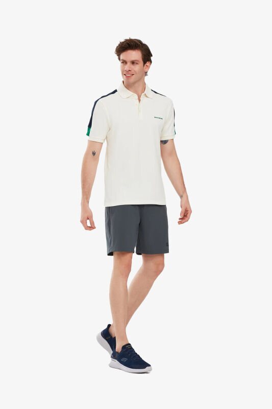 Skechers M Colorblock Polo Erkek Beyaz T-Shirt S221047-102 - 2