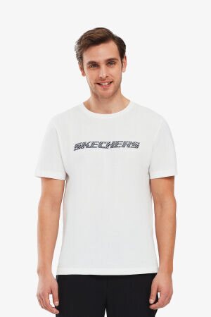 Skechers M Graphic Tee Big Logo Erkek Beyaz T-Shirt S212960-102 - 1