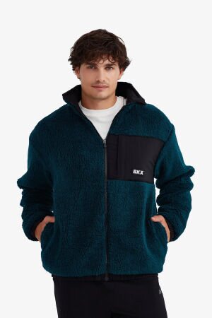 Skechers M Outdoor Fleece Full Zip Sherpa Erkek Petrol Polar S232294-405 - 3