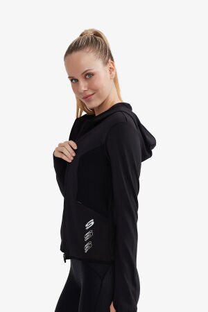 Skechers W Performance Coll. Full Zip Sweatshirt Kadın Siyah Sweatshirt S232270-001 - 6