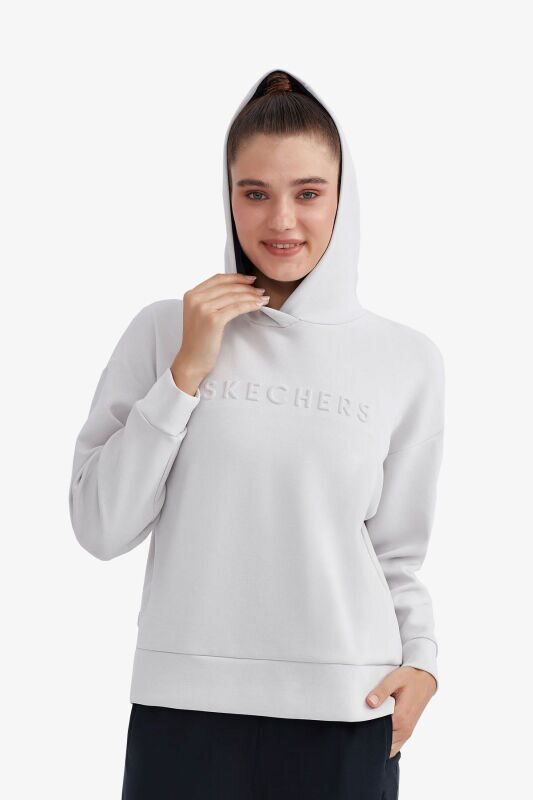 Skechers W Soft Touch Hoodie Sweatshirt Kadın Gri Sweatshirt S232187-811 - 2