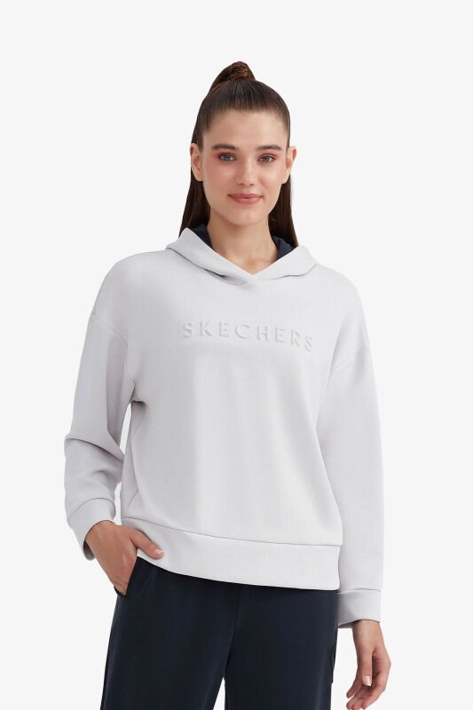 Skechers W Soft Touch Hoodie Sweatshirt Kadın Gri Sweatshirt S232187-811 - 1