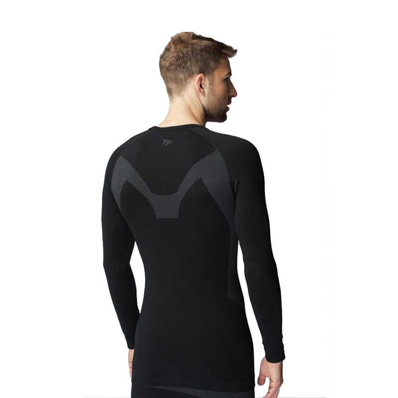 Thermoform Thermoform Erkek Termal Seamless Sweatshirt Siyah Erkek İç Giyim HZT14001 - 2