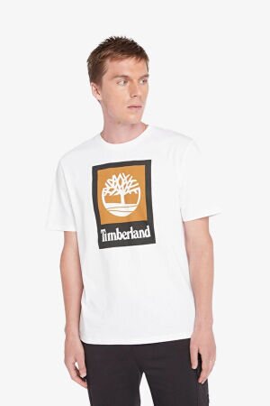 Timberland Colored Short Sleeve Erkek Beyaz T-Shirt TB0A5QS21001 - 1