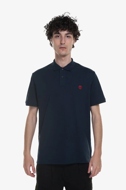 Timberland Pique Short Sleeve Erkek Lacivert T-Shirt TB0A26N44331 - 3