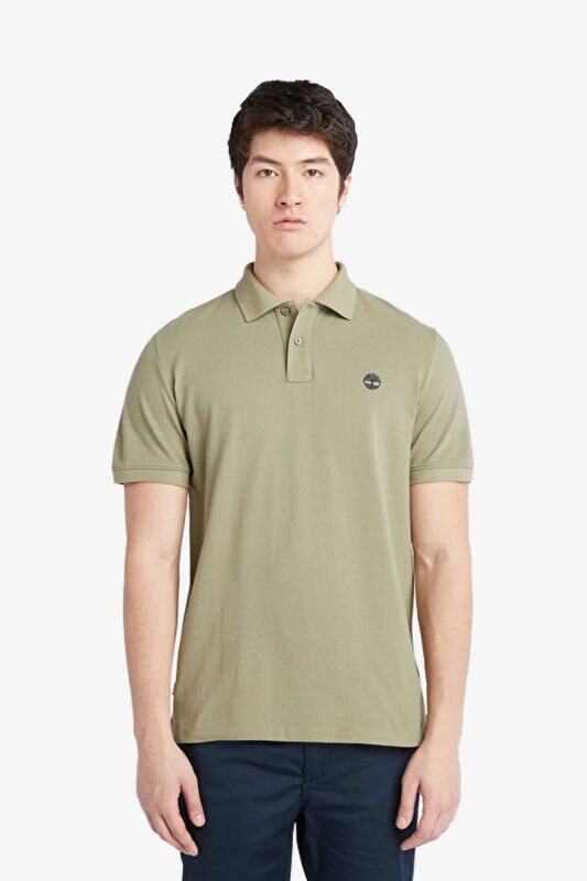 Timberland Pique Short Sleeve Erkek Yeşil T-Shirt TB0A26N45901 - 1