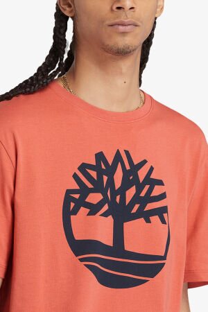 Timberland Tree Logo Short Sleeve Erkek Kırmızı T-Shirt TB0A2C2REI41 - 3