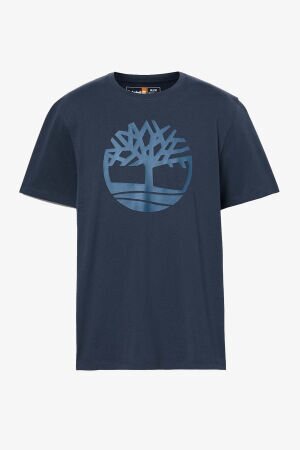 Timberland Tree Logo Short Sleeve Erkek Mavi T-Shirt TB0A2C2RZ021 - 1