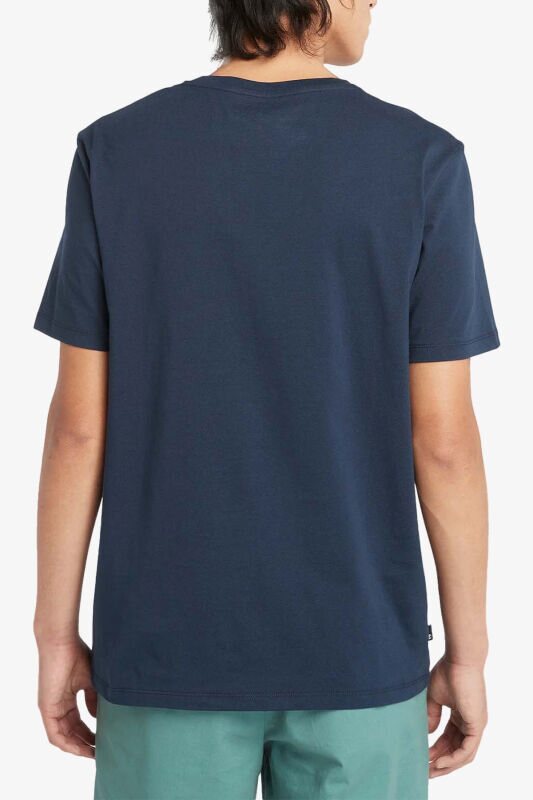 Timberland Tree Logo Short Sleeve Erkek Mavi T-Shirt TB0A2C2RZ021 - 3