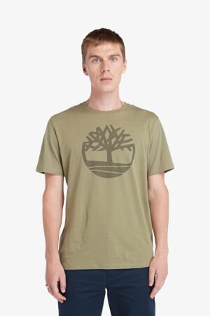 Timberland Tree Logo Short Sleeve Erkek Yeşil T-Shirt TB0A2C2RAP61 